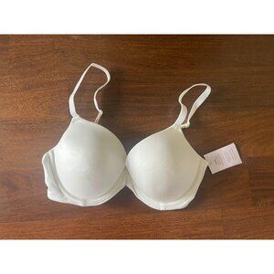 Auden 34C Smooth Lightly Lined Comfort Wire Full Coverage Bra White NWT